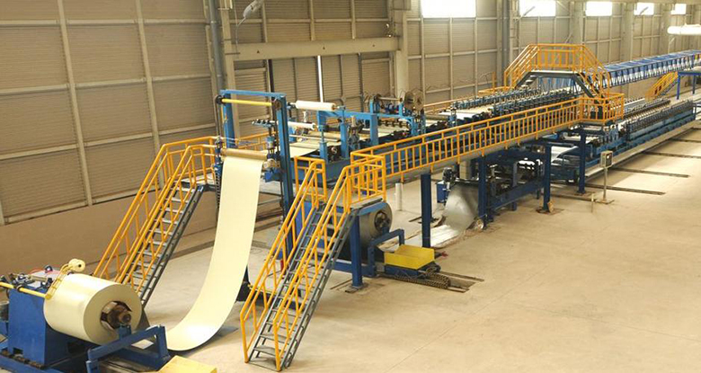 Production process of color steel plate
