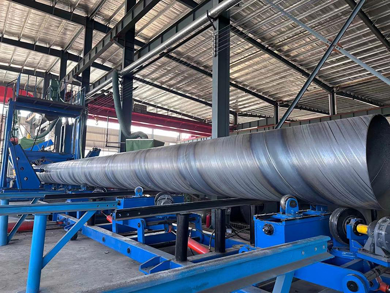 Spiral pipe weld treatment and process characteristics